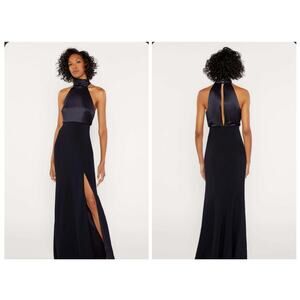 Cinq a Sept Alexandra Turtleneck Halter Gown, NWT, Size 6